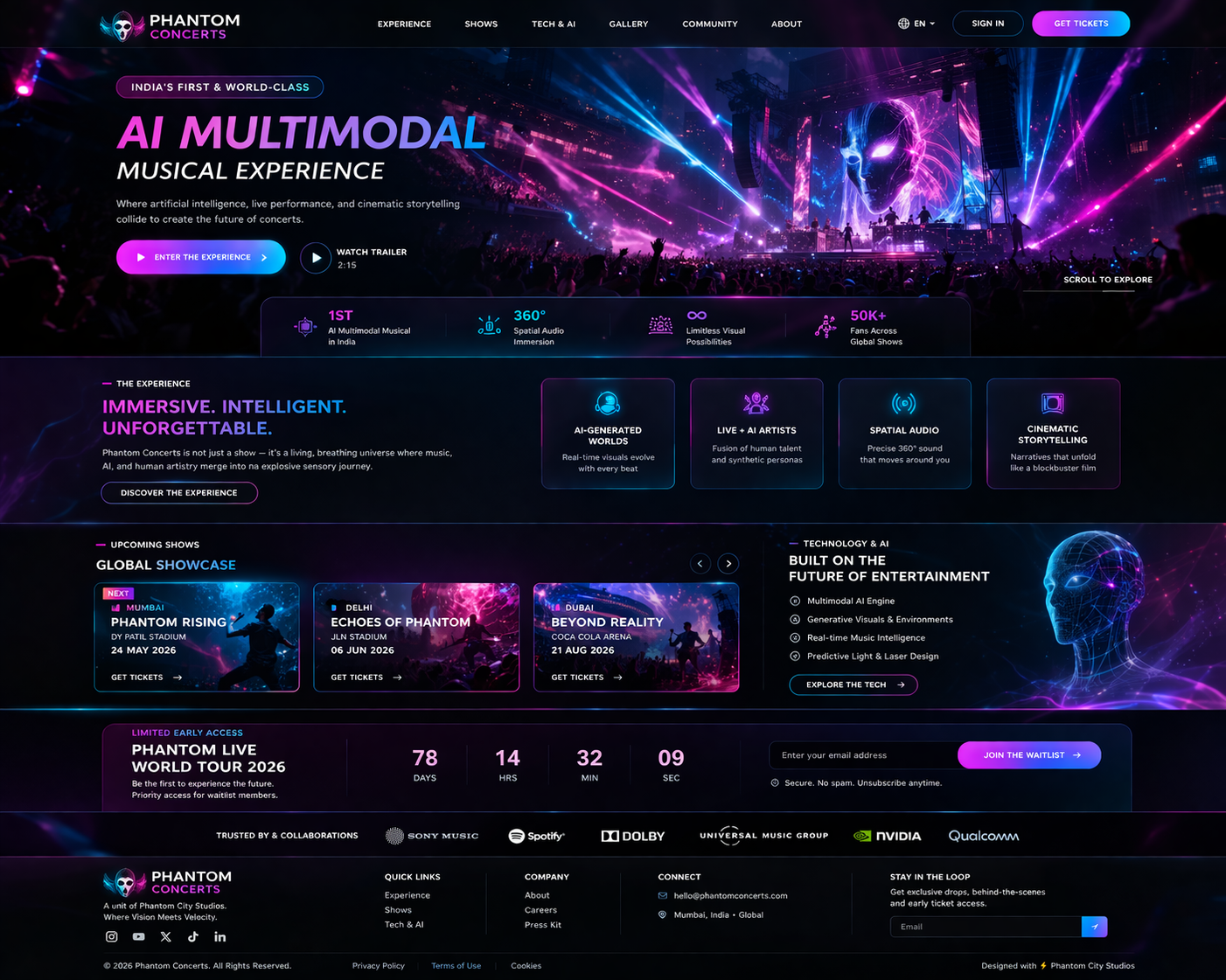 Phantom Concerts signature concert visual system