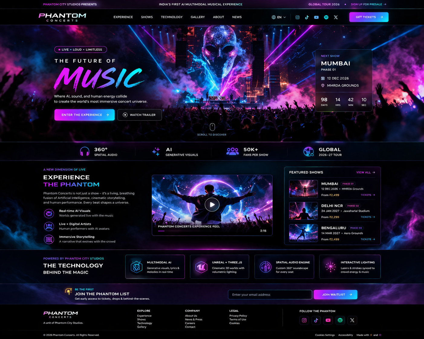 Global iconic concert format